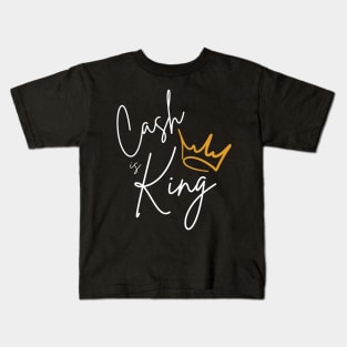 Cash is King Debt Free Journey Debt Free Lifestyle Kids T-Shirt